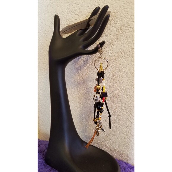 Elk Key Ring Medicine Wheel Totem - Key Ring/Fob for Purse, Drum or Car Bookmark - Picture 6 of 6